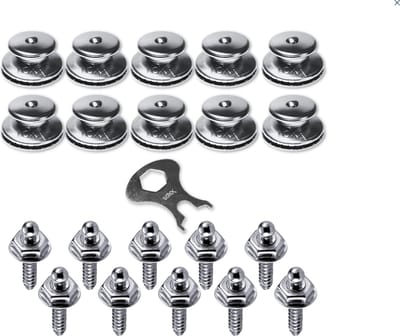 10x Loxx knop - Loxx zelftapper-Tenax-Loxx-Bootkap-Dekzeil-Tent-Bootzeil-Verandazeil-Strap Lock-Gitaarband-Cabriolet.