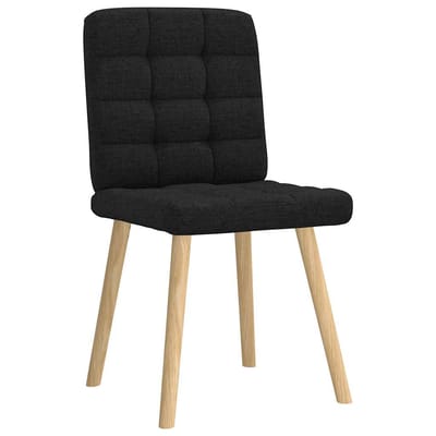 vidaXL - Eetkamerstoelen - 2 - st - stof - zwart
