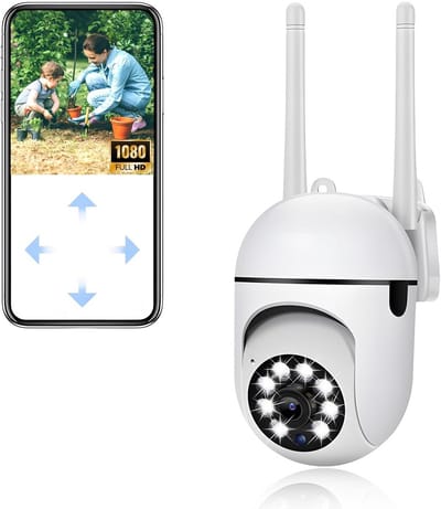 Beveiligingscamera - Wifi camera - Huis bewaken - 360 graden dekking - 1080p HD - Wit