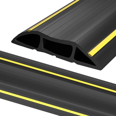 VIN® Kabelmat - Kabelgoot Flexibel – 2 Meter Lengte - Kabelbrug - Kabelbeschermer - Kabeldrempel – Kabelmanagement - Kabelmantel