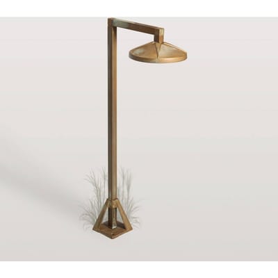 Moretti Luce LED sokkellamp Aura Disk, 50 x 19 cm, antiek messing