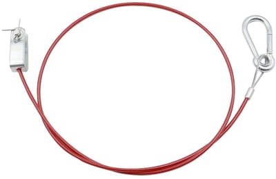 Solidchoice- Breakaway Rope Roestvrij Staal 1 m - Veiligheidskabel - Aanhangwagens - Caravans - Karabijnhaak - Duurzame Constructie