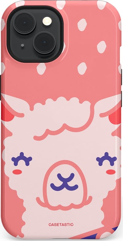 Casetastic Hoesje Geschikt voor Apple iPhone 15 Magsafe - Stijlvolle Beschermende Duo-layer Case - Lama beat