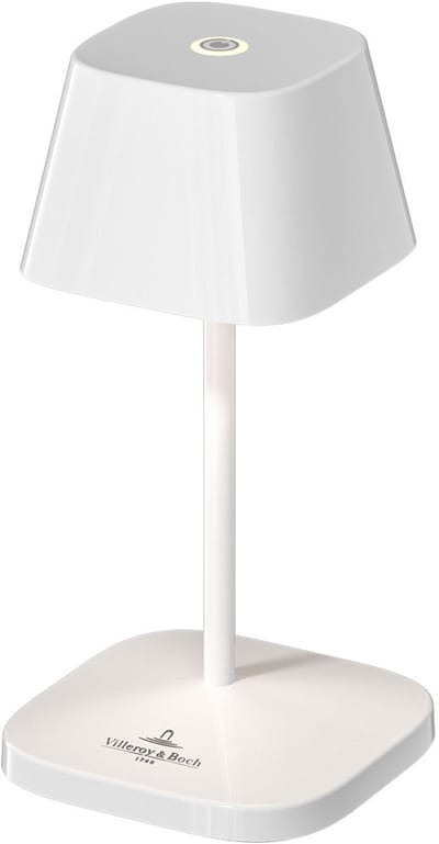 Villeroy & Boch | Tafellamp NEAPEL NANO| Wit | Keramiek | 20 cm hoog | 6.5 doorsnee | indoor/outdoor | Oplaadbaar