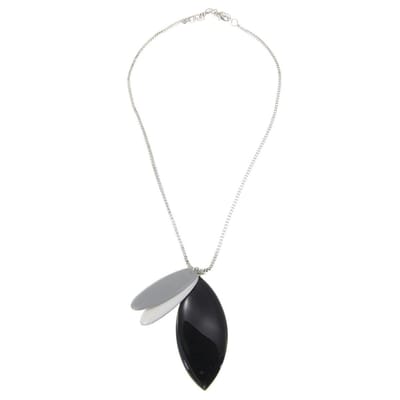 Behave - ketting met bladvorm hanger - nikkelvrij - cadeau in geschenkzakje - 43 cm