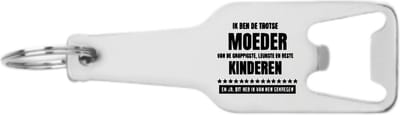 Akyol - ik ben de trotse moeder van de grappigste en leukste en beste kinderen flesopener - Mandala - familie - cadeau - 105 x 25mm