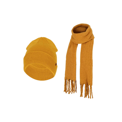Sarlini - Fashion Winterset - Sjaal & Muts - Ochre - One Size
