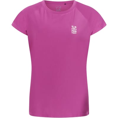 Protest PRTMagia - UV Shirt Korte Mouw Dames - Korte mouwen - Ronde hals - Loose fit - Oranje