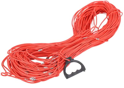 JHUBERS- Dieptemetertape 100 meter - Multifunctioneel Spoorwegmeettouw - Duidelijke schaal - Slijtvast Nylon - Compact en Draagbaar - Meetlint