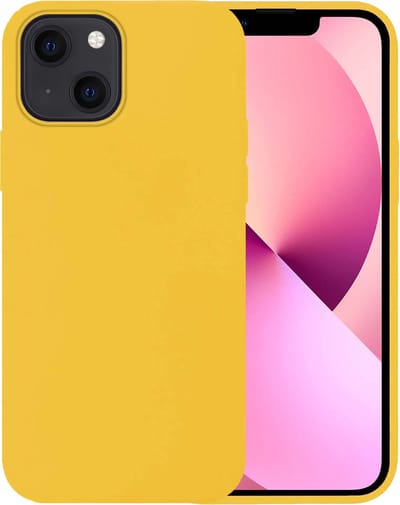 Hoesje - Geschikt voor Apple iPhone 14 - Sterk & Shockproof - Hoes Cover - Siliconen Case - Telefoonhoesjes - Geel