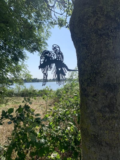Metalen vogels tuin decoratie - De Papegaai - Decoratie vogels