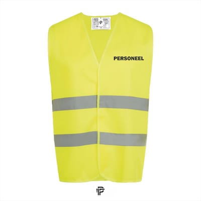 Veiligheidshesje PERSONEEL - Fluo Geel - Maat L - Tekst zwart - Veiligheidshesje voor Volwassenen – Veiligheidsvest - Gele Hesjes