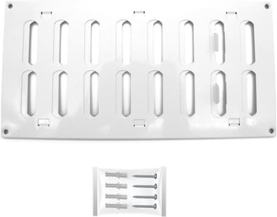 Ventilatierooster 300 x 150 mm - Metaal met Schuifregeling - Voor Binnen en Buiten