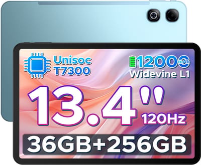 DOOGEE U13 Pro - Tablet - 36GB RAM (6+30GB) + 256GB ROM (2TB/TF) - 11000mAh/18W - 13,4 Inch FHD+ 120Hz IPS - Android 16 - T7300 - Dubbele luidsprekers - Wi-Fi 5 - Face ID - Bluetooth 5.4