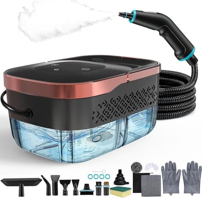 Stoomreiniger - Hogedruk Stoomreiniger - Huis en Auto Reinigen - 6 Instelbare Stoomniveaus - 1200ml Tank - Roségoud