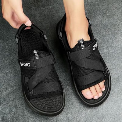 WTEMPO Antislip Sandalen Heren Dubbel Doel Dikke Zool Verhogend Comfortabel Veelzijdig Anti Geur Zachte Zool Sport Strand Schoenen Dropshipping Groothandel 39 zwart