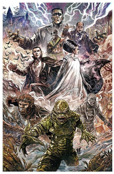 Sideshow Collectibles Universal Monsters Art Print Universal Monsters by Vincenzo Riccardi 61 x 41 cm - unframed Poster & Wallscrolls