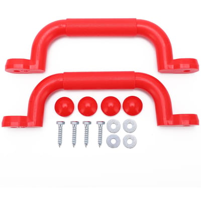 Poignées de maintien antidérapantes de sécurité Kits de matériel de montage pour structure d'escalade pour enfants Jouet à bascule Rouge rouge