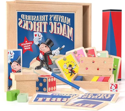 Houten Magie Set - Goochelset Kinderen - Kinderen Verblijden - Robuuste Houten Doos - 29 x 6.5 x 29 cm