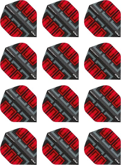 Dart Vluchten Zwart Rood Blokken - 3 Sets (36 Vluchten Totaal)