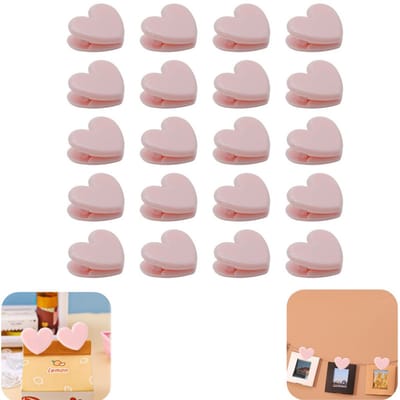 20 stuks klemmen - sluitklemmen - bindklemmen - bevestigers - fotoklemmen - opbergaccessoires - decoratie - geschikt voor keuken, slaapkamer, snackwinkel (roze, 3,1*2,7*1,3 cm)