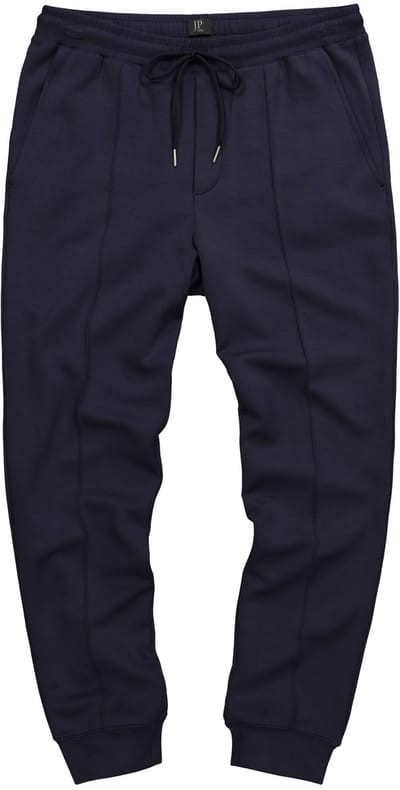JP 1880 - Heren - Zakelijke broek FLEXNAMIC® instapband moderne Straight-Fit - Navy blauw - Maat XL