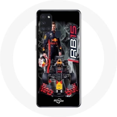 Maniacase hoesje voor Samsung Galaxy A21S Formule 1 Max Verstappen F1 Coureur Red Bull 15 zwart