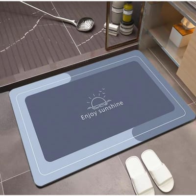 Wasvrije Diatomeeënaarde Huishoudelijke Deur Entree Badkamer Absorberende Vloermat Keuken Toilet Rubber Antislip Grote Voetmat 40 * 60cm- gray