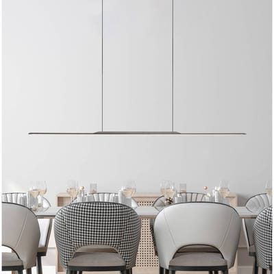 LED hanglamp PURE Surface, grijs, 125 cm, aluminium 3.000 K