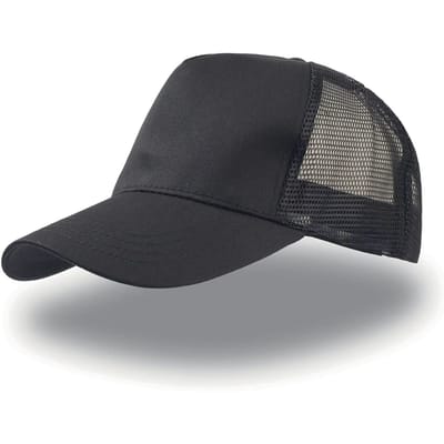 Atlantis Headwear Rapper Cotton Cap AT511 - Black/Black - One size