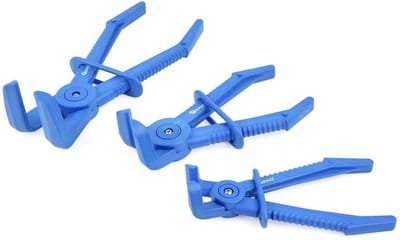 GEKO Gebogen slangklemmen set - kunststof - voor slangen tot 63,5 mm - 3 maten