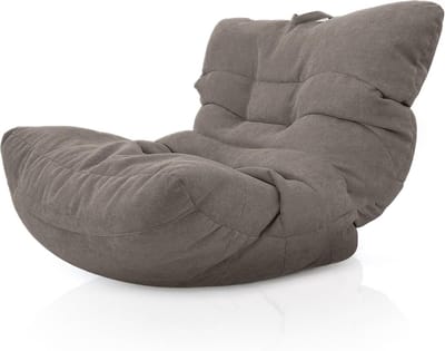 Luxe Zitzak - Grote Poef - Ontspannen Zitten - Inclusief Vulling - 90 x 90 x 90 cm - Beige