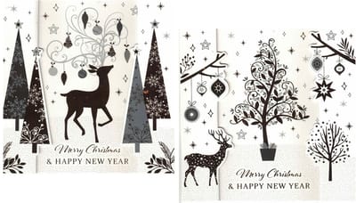 Wenskaarten - kerstkaarten - set van 10 - 10 kerstkaarten - 10 luxe Christmas Cards - luxe kerstkaarten - pop-up kerstkaarten - 2 designs - Marry Christmas & Happy New Year