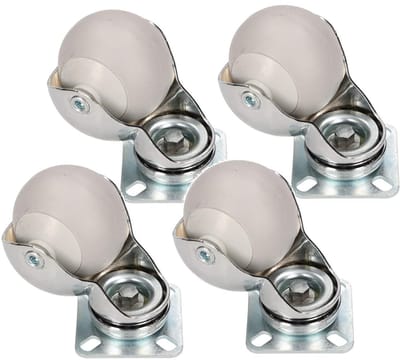4x Zwenkwielen Rubber Ø40 mm - Geschikt voor Alle Vloeren - Stevige Meubelrollen