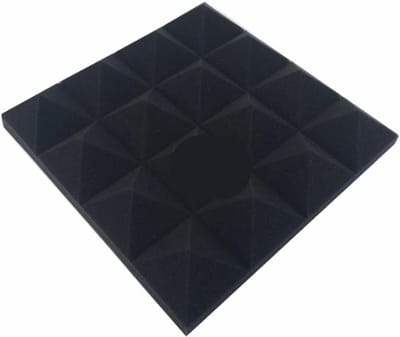 Akoestische Panelen - Geluidsisolatie Schuim - Geluidsverbetering Ruimte - Zelfklevend Piramide Profiel - 60 stuks 250x250mm - Zwart