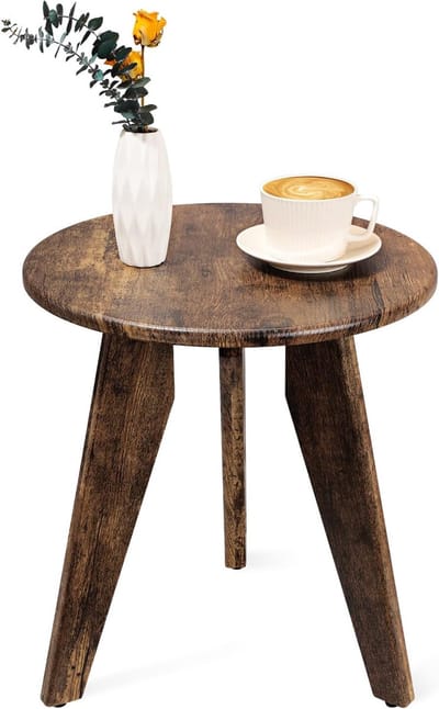 Ronde bijzettafel - Kleine salontafel - Binnen en buiten - Vlekbestendig en onderhoudsvrij - 40 x 40 x 43 cm