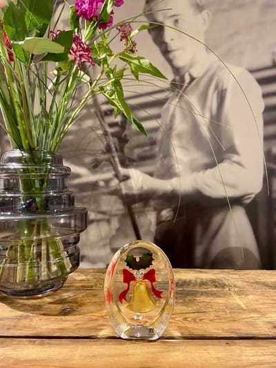 Mats Jonasson Kristallen Kerstklok Naar Scandinavisch Design (handmade) - Helder, Groen - Voor Binnen - Staand