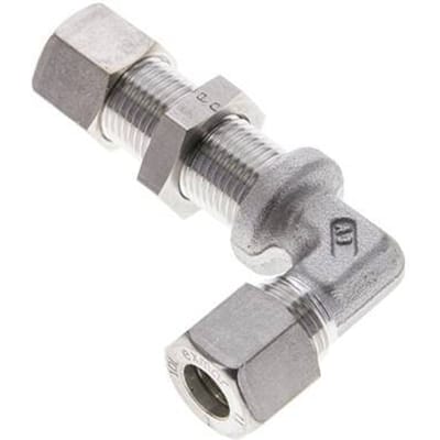 10L RVS L-Vorm Knelfitting Schotdoorvoer 315bar ISO 8434-1