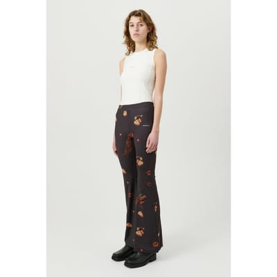 Soulland Haven Pants Black Aop Größe: XXS/XS | Ausgestellte Hosen Outlet | Unisex | Schwarz