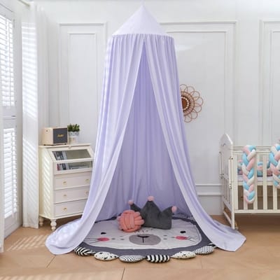 IL BAMBINI - Grote Baby Klamboe voor Babykamer - Hemeltje - Babybedje - Lila - Polyester
