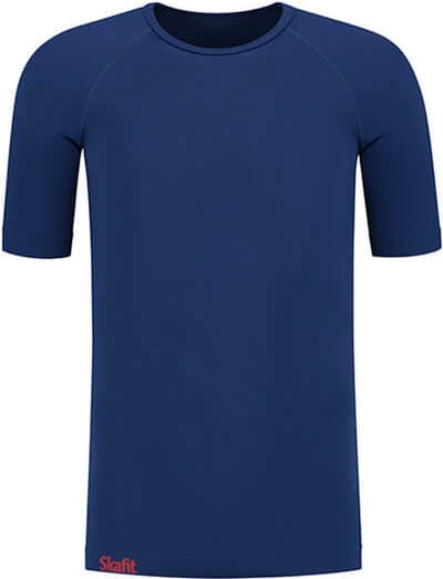 Skafit Casual heren ondershirt maat S - navy - ademend - antibacterieel - stretch - platte naden - extra lengte