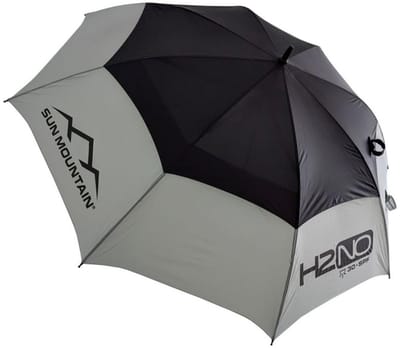 Sun Mountain H2NO Double Canopy 68 Inch Golfparaplu - Zwart Grijs
