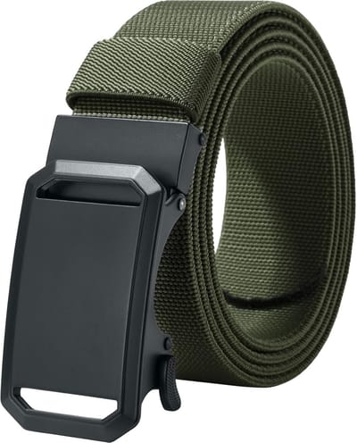 Elastische ratelriem met automatische gesp, verstelbaar en rekbaar, werkriem voor heren, 130 cm