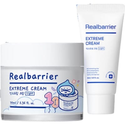Real Barrier Extreme Cream Light 70ml (Kan) + 30 ml (Buis) Set - Lichte Barrièreherstel & 48-Uurs Hydratatie