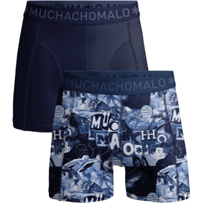 Muchachomalo – Boxershort Heren – 2 Pack – Normale Lengte – Onderbroeken Heren – Boxershort – Ondergoed – 95% Katoen