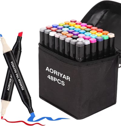 Alcohol Markers - Kleurmarkerset - Alcohol Inkt - Dubbelzijdige Stiften - Ergonomisch Ontwerp - Voor Kunstenaars en Hobbyisten
