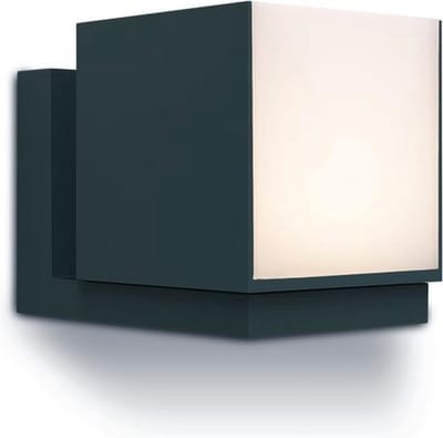LUTEC Cuba - LED wandlamp voor buiten - Draaibare lamp - Premium aluminium - 500Lm - 3000K warm licht - IP54 extra weerbestendig - Mat zwart - 100 x 116 x 148 mm