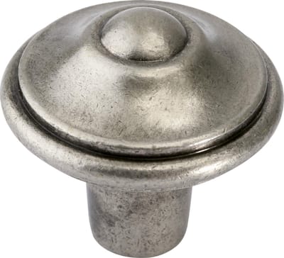 AVENUE decoration meubelknop - Metaal - Model "Somme" - Ø 31 x 23 mm - Oud zilver