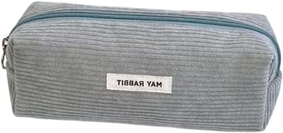 Vintage Pennen Etui voor Jongens en Meisjes - Organizer met Rits voor School en Kantoor, Grijs, Schrijfbenodigdheden en Accessoires