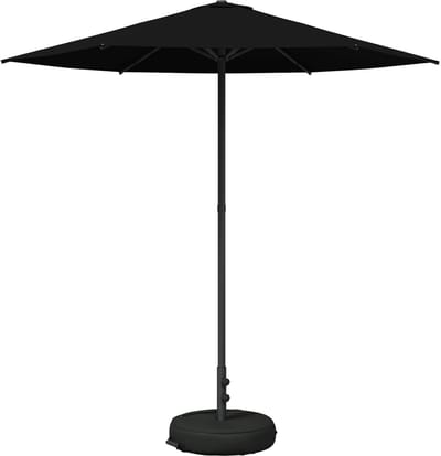 vidaXL - Tuinparasol - met - voet - 230 - x - 230 - cm - Polyester - Rechthoekig - Zwart